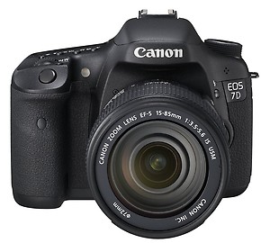 Canon EOS 7D SLR (Black) with Kit I (EF-S 15-85IS   4GB + Case 2 Year Canon India Warranty -sealed pack price in India.