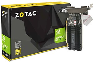 Zotac GT 710 2GB ddr3_sdram, pci_e, Zone Edition Graphics Card price in India.
