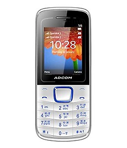 ADCOM Freedom X6 Dual SIM Mobile Phone- White and Blue price in India.