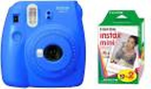 FUJIFILM Instax Mini 9 Cobalt Blue with 20 Shots film Instant Camera  (Blue) price in .