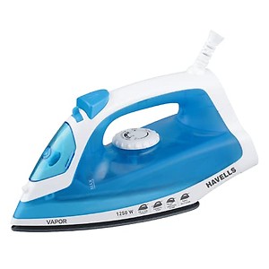 HAVELLS Vapor 1250 W Steam Iron with Teflon Coated Sole Plate, Self Cleaning Function, Vertical & Horizontal Ironing & 2 Years Warranty. (Blue) price in India.