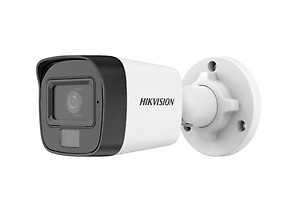 HIKVISION 2MP Outdoor Dual Light + Audio MIC Wired CCTV 1080p Camera DS-2CE16D0T-LPFS with USEWELL BNC/DC for 2MP & Above DVR, White price in India.